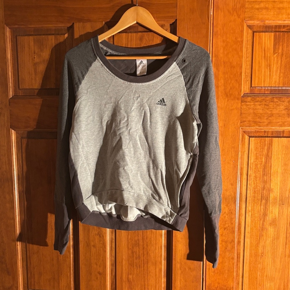 Adidas Two-Tone Gray Women's Sweatshirt